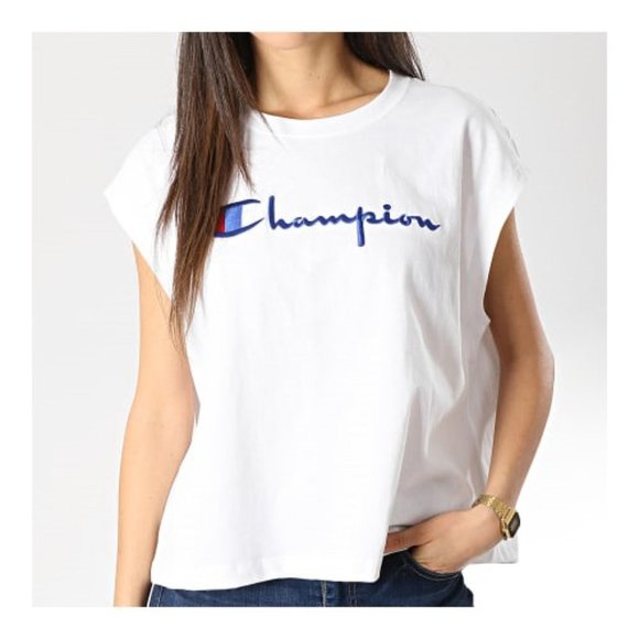 Champion Women's Oversized Boxy Crop Top Sleeveless Shirt Reverse Weave Workout - Picture 2 of 10